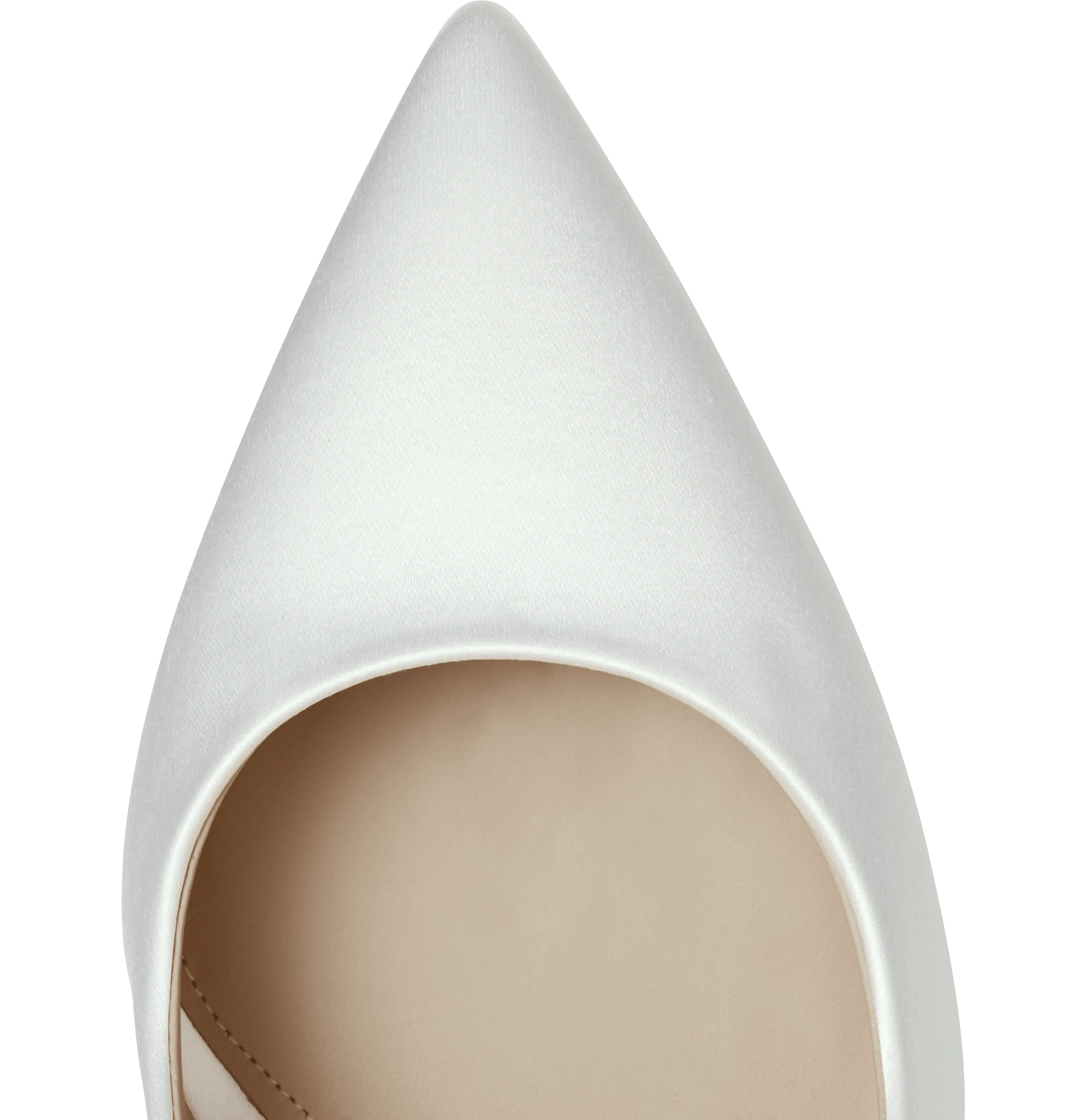 White Satin Eden Heels with Pearl and Silver Leaves