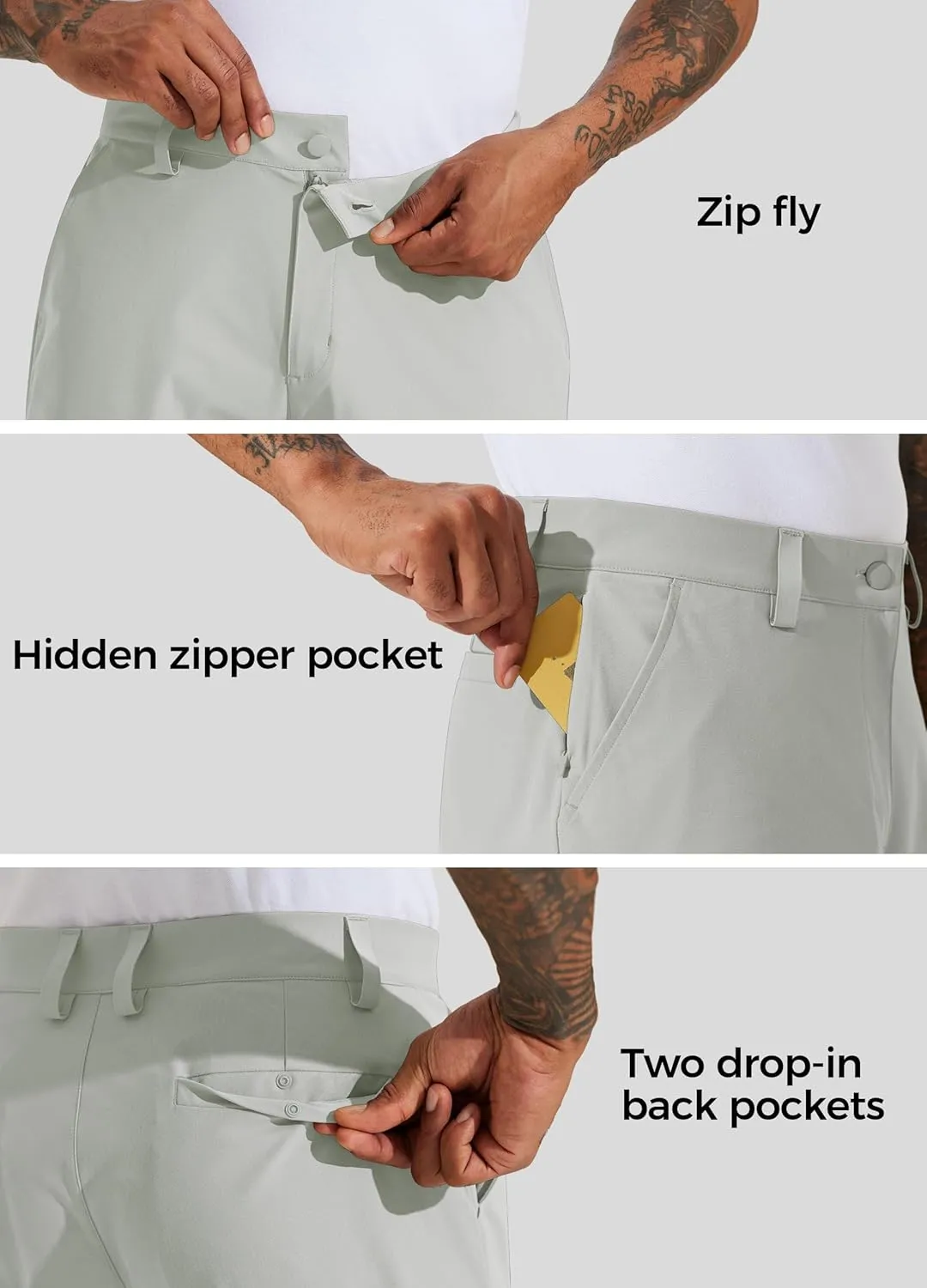 Willit Men's Golf Shorts Stretch Work Dress Shorts Quick Dry Hiking Athletic Casual Shorts with Pockets 10"