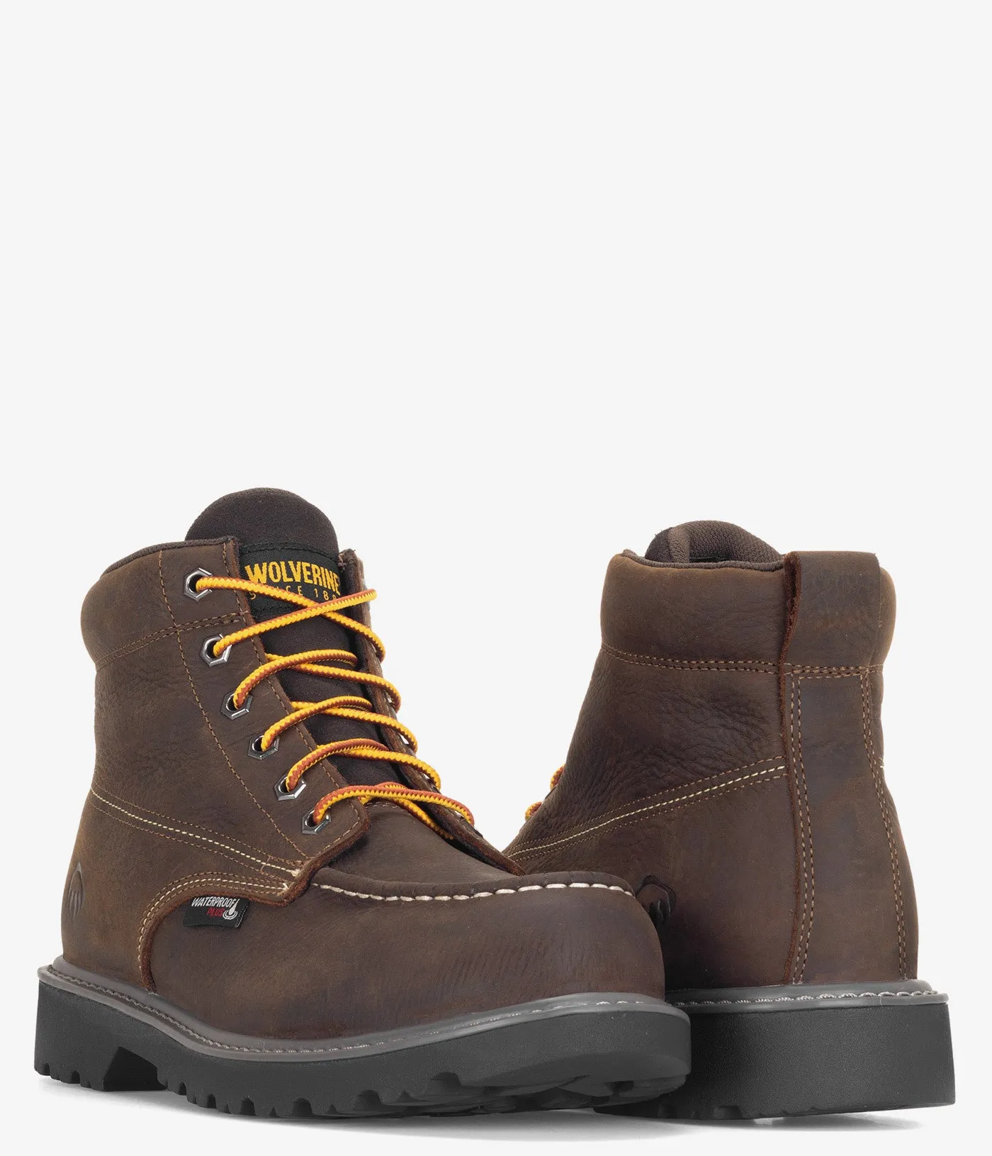Wolverine Floorhand Moc-Toe 6" Steel Toe Waterproof Work Boot - Men