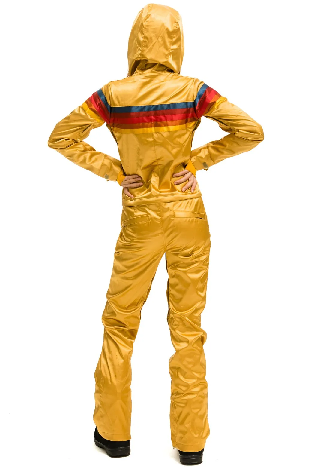 WOMEN'S 5 STRIPE SATIN POWDER SUIT - CHAMPAGNE