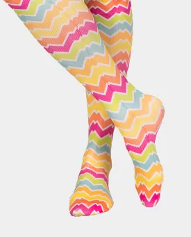 Zigzaggy Zest Compression Scrubs Socks